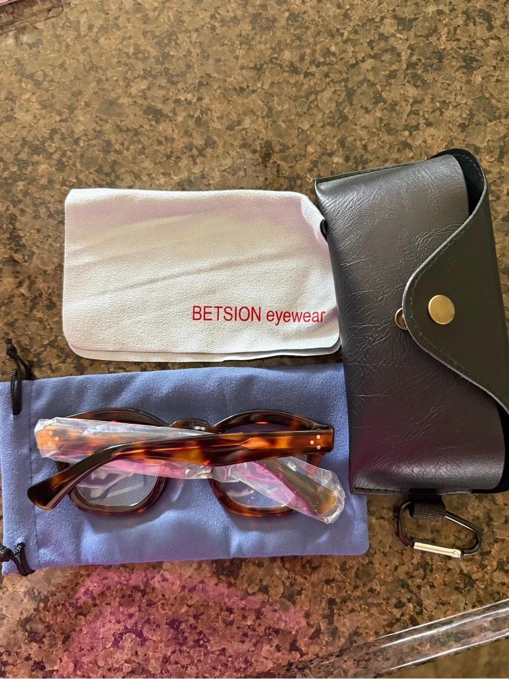 Betison Tortoiseshell Square Acetate Eyeglass Frames
